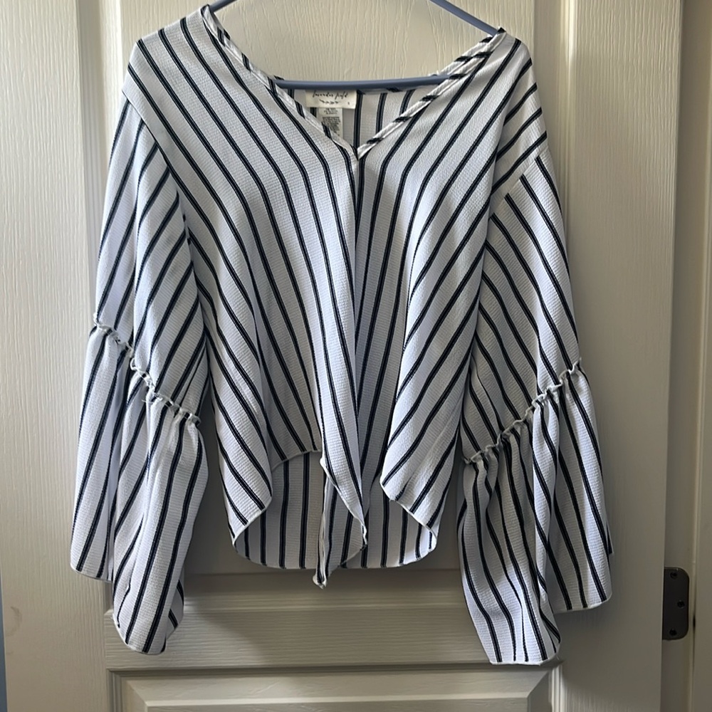 Dressy striped long sleeve